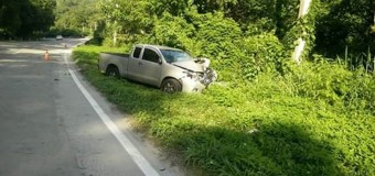 อุบัติเหตุล้อรถบรรทุกพ่วงหลุดชนรถยนต์กระบะ